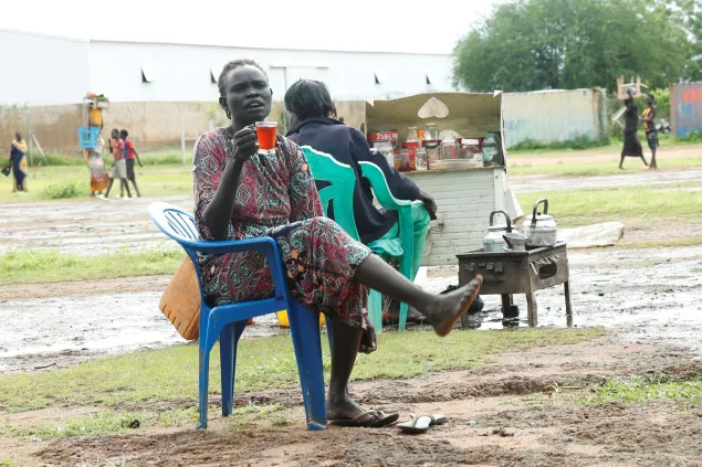 South Sudanese returnees at Gok Machar