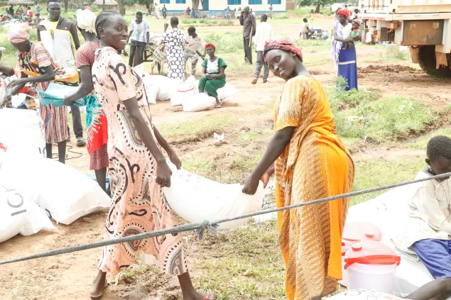 South Sudanese returnees at Gok Machar