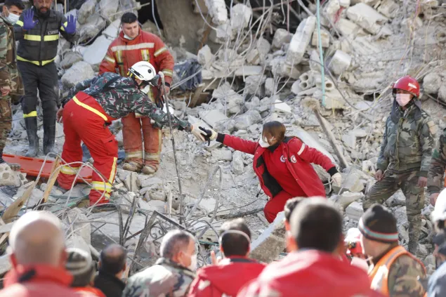 The impact of the earthquake in Jableh city, Latakia.