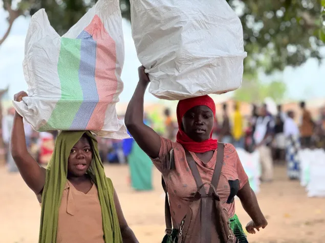 Families receive hygiene kits