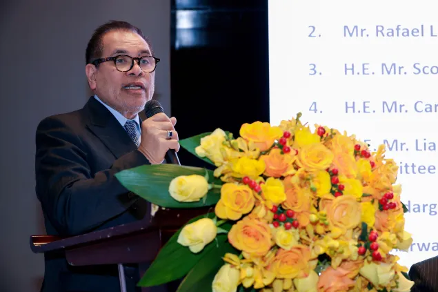 H.E. Mr. Djauhari Oratmangun, Ambassador of the Republic of Indonesia.