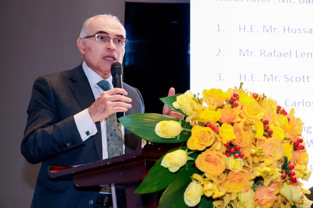 H.E. Mr. Carlos Vasquez, Ambassador of the Republic of Peru.