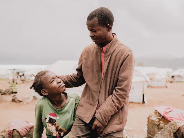 Fataki Zawadi fled violence in eastern DRC with his seven children,