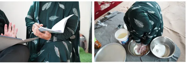 A family of a missing person due to the conflict in Syria 