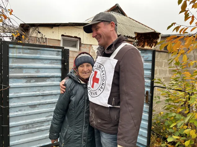 Lidiya’s home in the Petrovsky district of Donetsk was severely damaged during the hostilities. 
