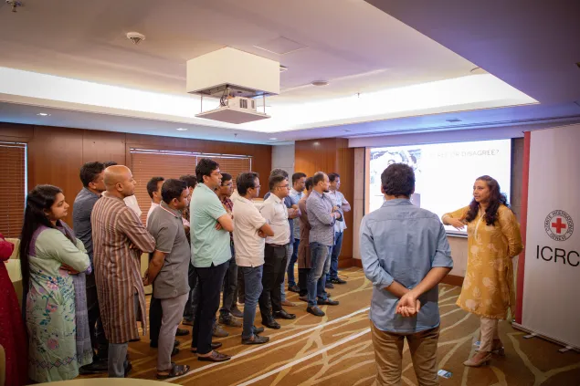 The ICRC brought together members of the Supreme Court Reporters Forum for a session on international humanitarian law and humanitarian reporting.
