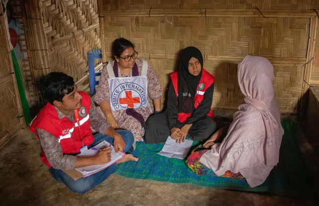 Together with the Bangladesh Red Crescent Society, the ICRC helps reconnect families separated by migration, violence, disasters and other humanitarian challenges.