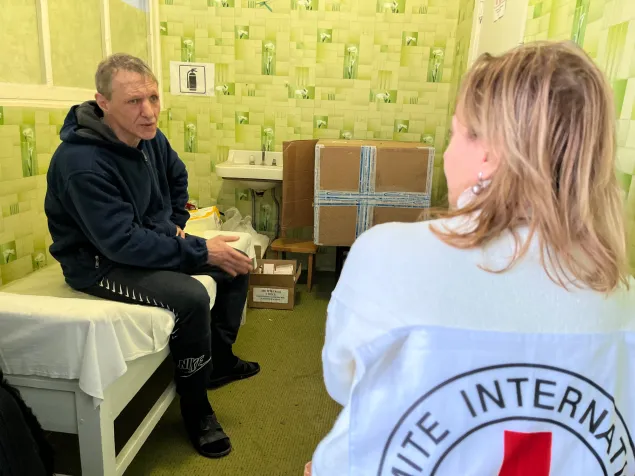 Sergey from Rozdolne village, near Kurakhove was wounded due to drone attack. He was evacuated to one 