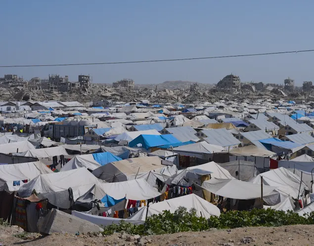 Al-Musallaba Camp, in the Al-Zaytoun neighbourhood south of Gaza City, is home to hundreds of families who lost their homes in the area.