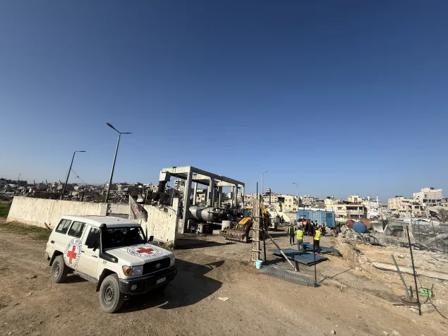 Damaged during the conflict, the Al-Wafiya Pumping Station is a critical part of Khan Younis’s sanitation network. 