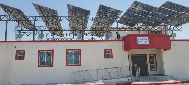 A maternal unit at Al-Shugiarah Primary Health Care Center newly constructed with support from ICRC in Ad Durayhimi District, Hodeidah, equipped with essential supplies and solar energy to improve maternal healthcare. 6 May 2026