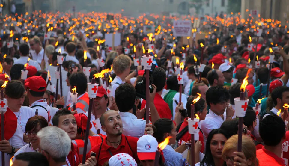 Every year at the end of June, Red Cross Red Crescent staff and volunteers from all over the world come together to the battlefield of Solferino, a small town in northern Italy, where everything started. Marko Kokic/ICRC