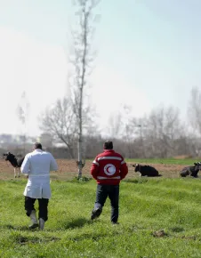 ICRC and SARC staff in rural Damascus.