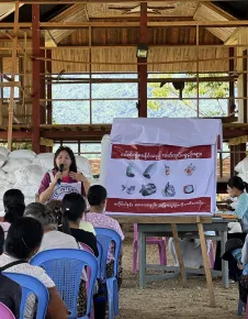 Myanmar. The ICRC team in Myitkyina conducted risk awareness and safer behavior (RASB) sessions with 519 people participating from villages in Waingmaw, Mohyin and Myitkyina townships in Kachin.