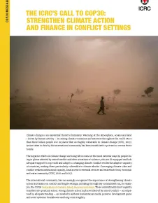 The ICRC’S Call to COP30: Strengthen Climate Action and Finance in Conflict Settings
