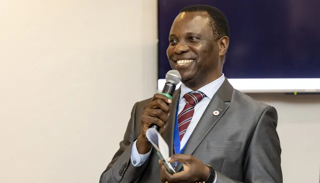 Jules Amoti Addressing the Participants of the conference