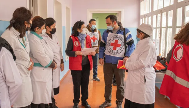 In 2022, in coordination with Azerbaijani health authorities and the AzRCS, we rehabilitated eight primary health-care centers in Aghdam and Terter districts to support the health care access in affected communities.