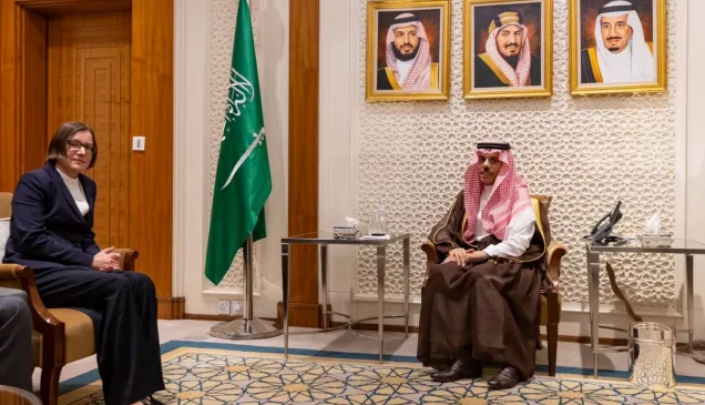 President Spoljaric with HH Prince Faisal bin Farhan bin Abdullah Al Saud, Minister of Foreign Affairs for the Kingdom of Saudi Arabia