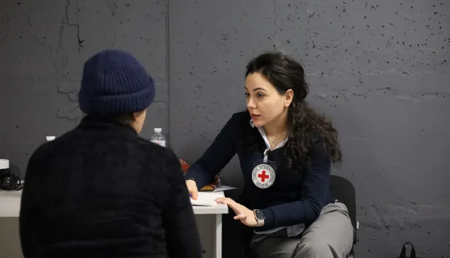 Meeting with the family member in Kharkiv