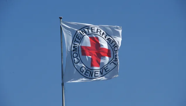 ICRC flad and blue sky