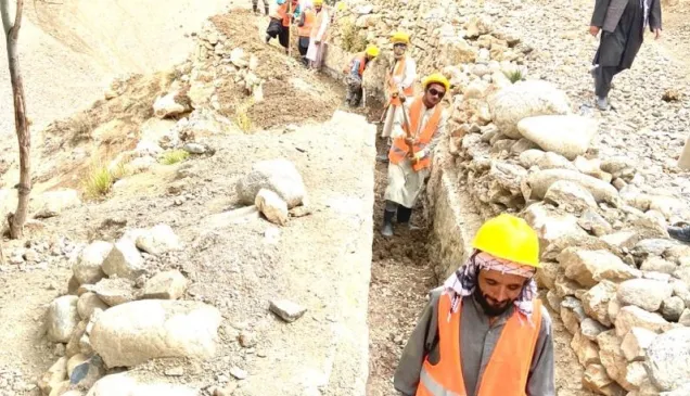 More than 240 community workers participated in cleaning an irrigation canal, benefiting 710 households in Surkhshal village, Paryan district of Panjshir Province.