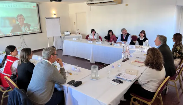 Gabriel Valladares speaks at COMs meeting at Buenos Aires.