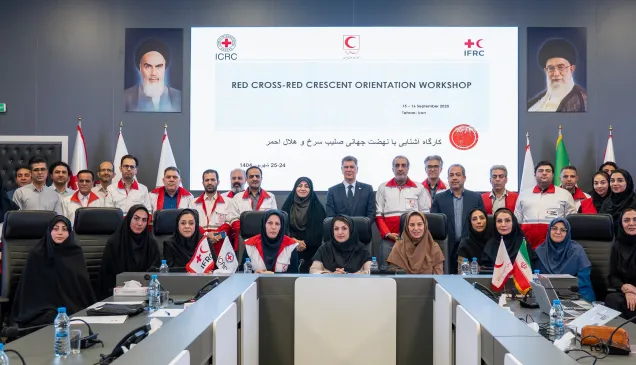 Group photo of the Movement Orientation Workshop for NS staff