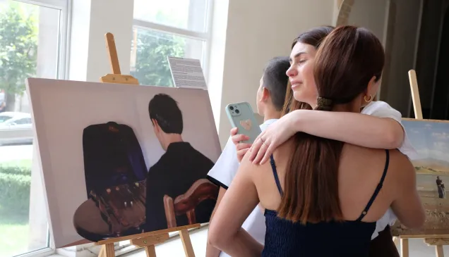 Families of the missing at the exhibition 