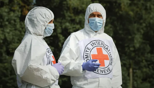 ICRC forensic staff in Ukraine