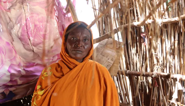 Une réfugiée soudanaise dans le camp de réfugiés d'Adré