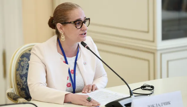 Выступление Рании Машлаб на МПА СНГ. 