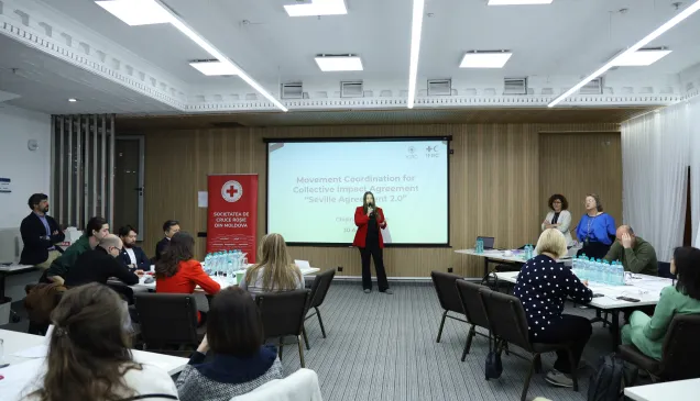IFRC/ICRC workshop on the Movement Coordination for Collective Impact Agreement (MCCIA) held in Moldova on the 30th of April 2026.