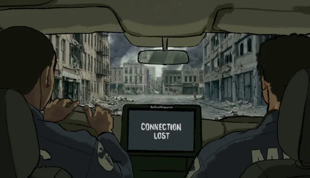 Thumbnail image of the animated video on war and tech