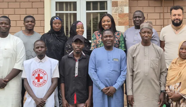 A group photo NRCS members and medical staff from the State Specialist Hospital Maiduguri