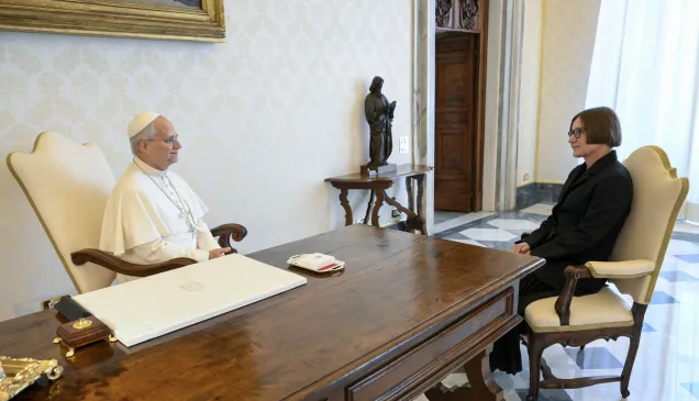 Pope Leo XIV and ICRC president Mirjana Spoljaric