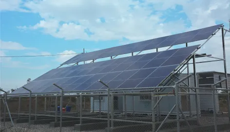 ICRC and IRCS solar system panels for RO water station in south Iraq.