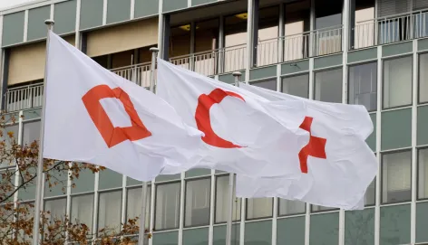 The Red Cross, Red Crescent and Red Crystal flags