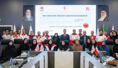 Group photo of the Movement Orientation Workshop for NS staff