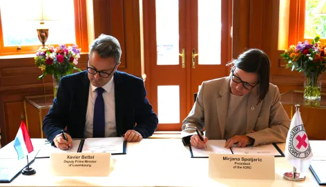ICRC and Luxembourg Sign Strategic Partnership Agreement