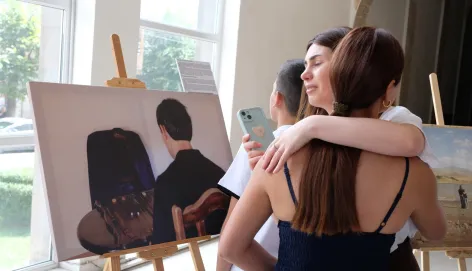 Families of the missing at the exhibition 