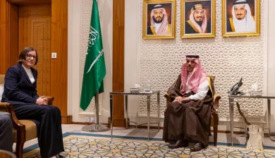 President Spoljaric with HH Prince Faisal bin Farhan bin Abdullah Al Saud, Minister of Foreign Affairs for the Kingdom of Saudi Arabia