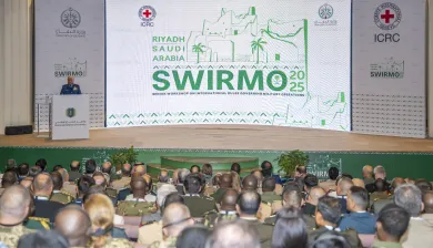 Opening of the SWIRMO 2025 in Riyadh, organized by the ICRC and co-hosted by the Ministry of Defense of the Kingdom of Saudi Arabia and the Saudi National Committee of International Humanitarian Law (IHL).