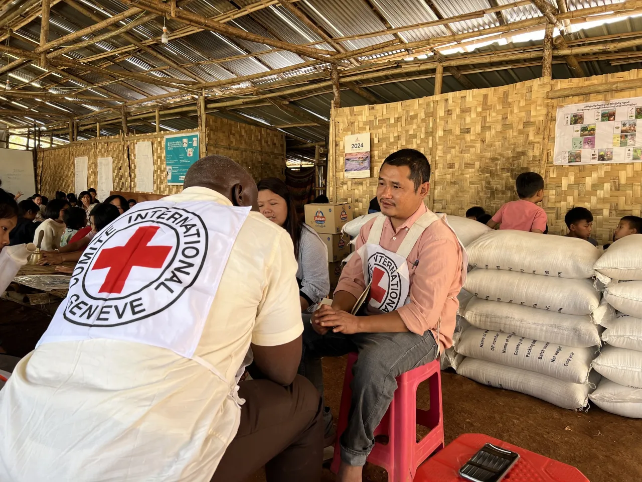 ICRC in Myanmar reaching displaced communities in northern Shan State with food and other aid.