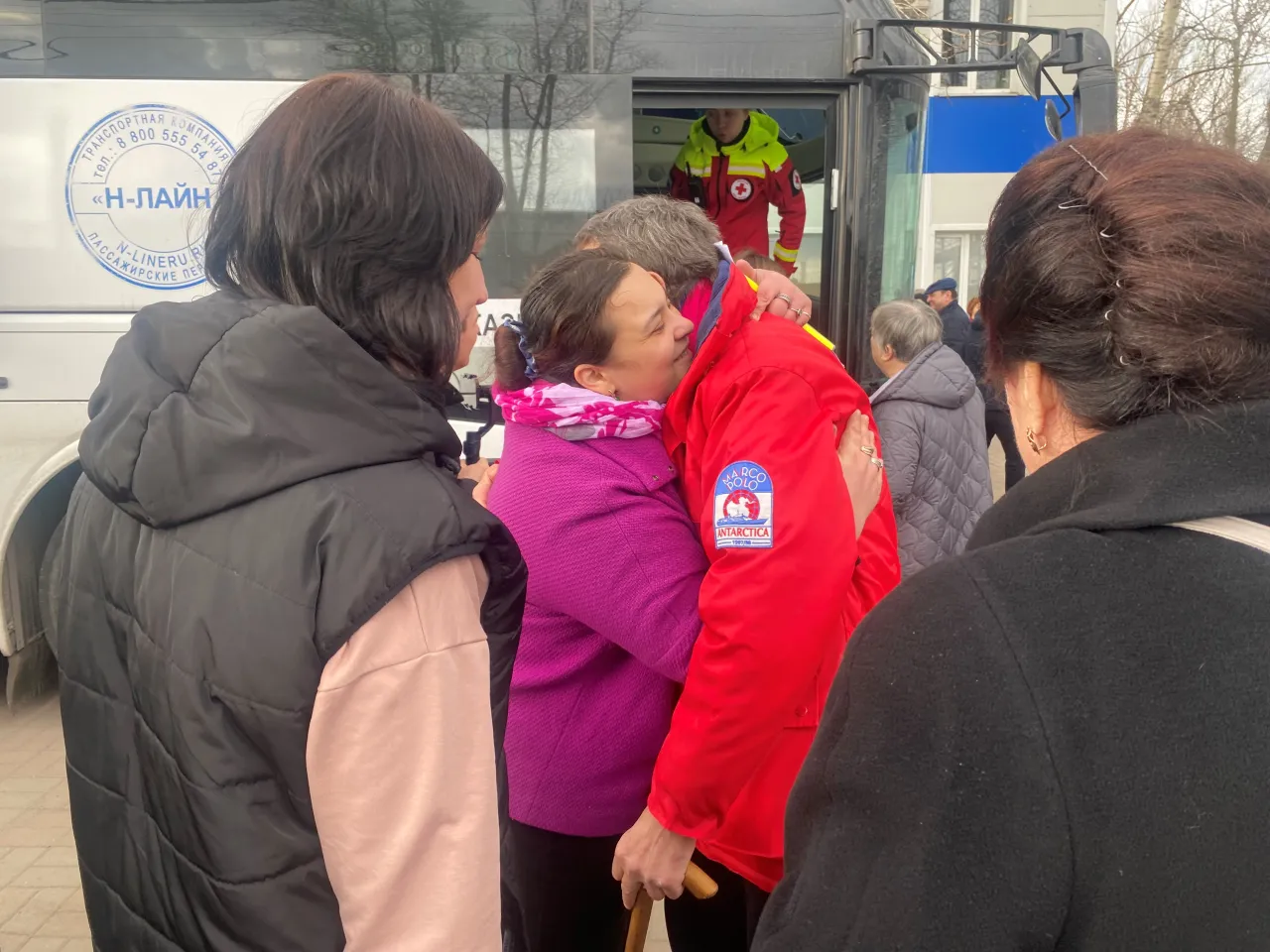 Russia-Ukraine reuniting families Families embrace