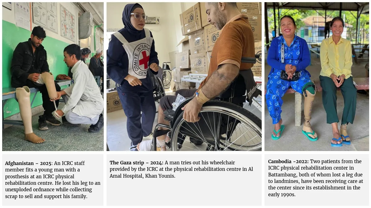 Some examples of the ICRC’s work in humanitarian contexts