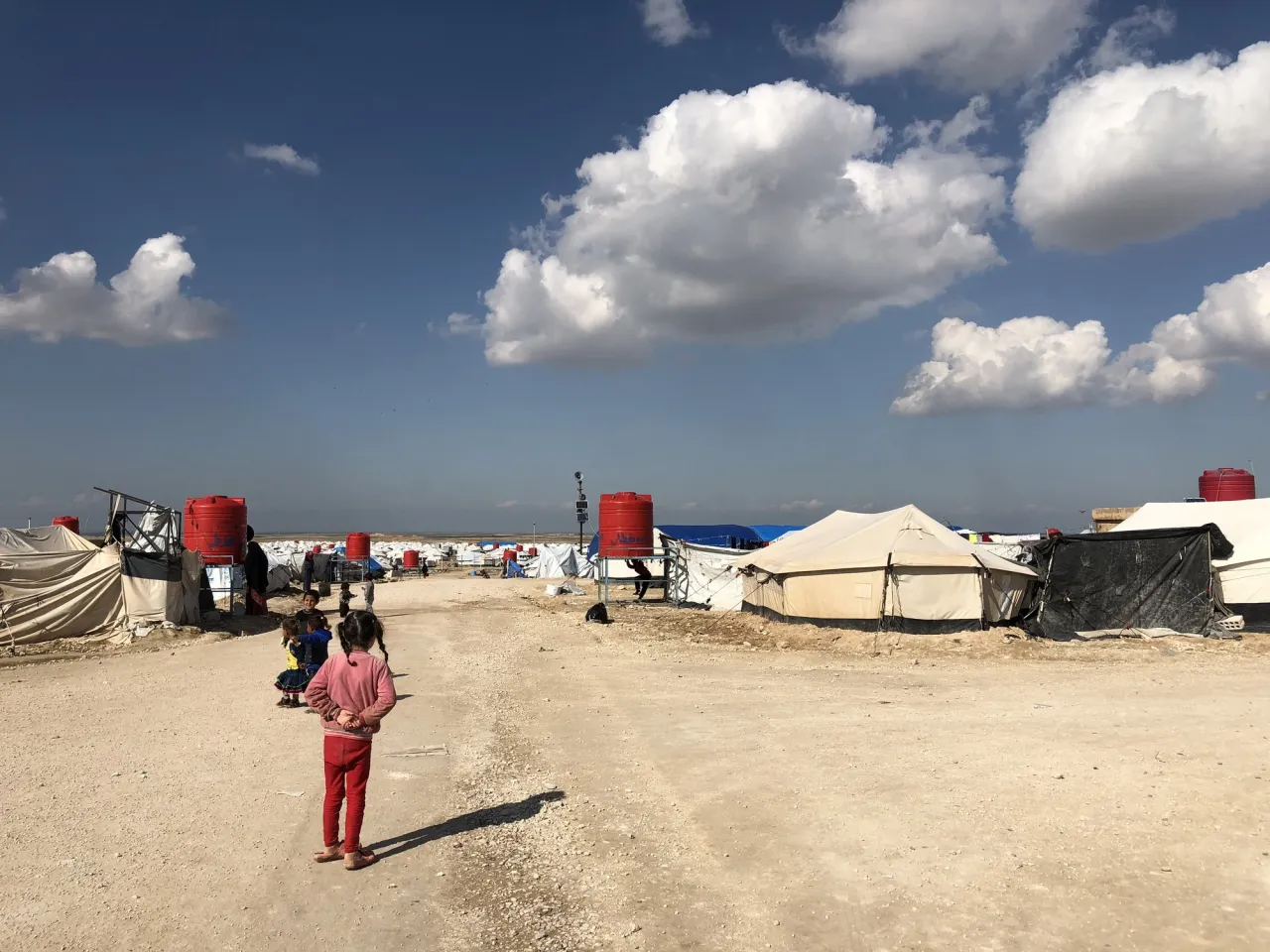 View of the Al Hol camp, in north-eastern Syria.