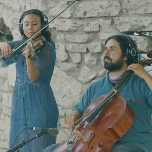 Músicos participantes en el proyecto del CICR con Playing for Change.