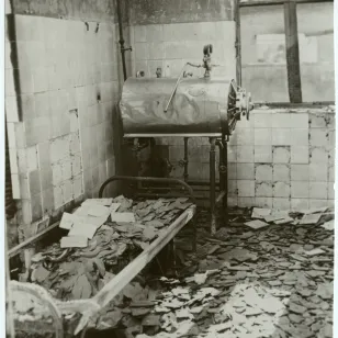 The Seoul Red Cross Hospital was partially destroyed during the street battle on August 27, 1950