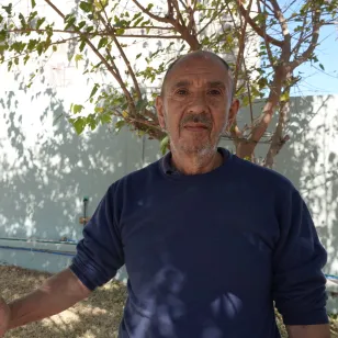 Fernando Oseguera Flores, presidente de la Asociación de Unidos por los Desaparecidos de Baja California en el Memorial a las Víctimas de Desaparición, conocido como La Gallera 