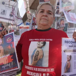 Marlene Castro, integrante del colectivo Buscando a Paola y Desaparecidos de Mexicali